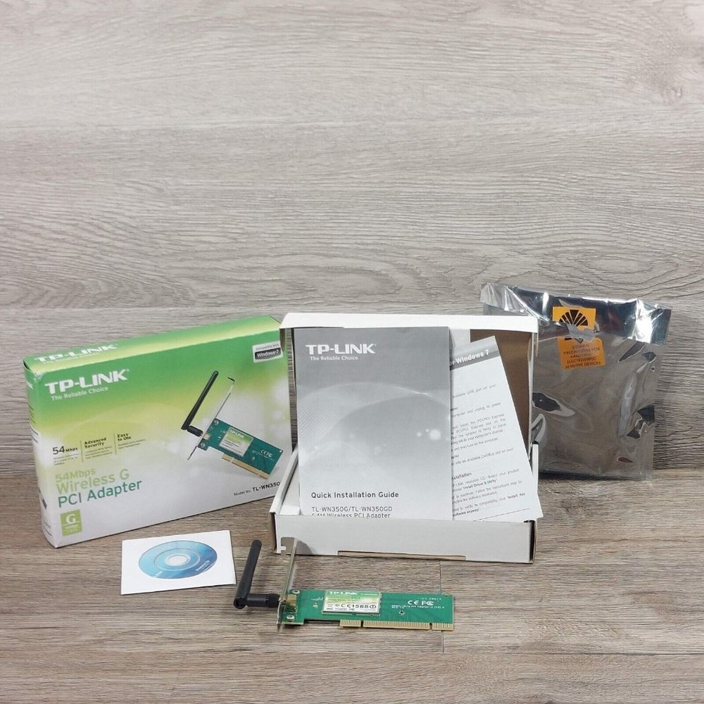 TP-Link 54 Mbps Wireless G PCl Express Adapter Model TL-WN350GD Rev:1.2